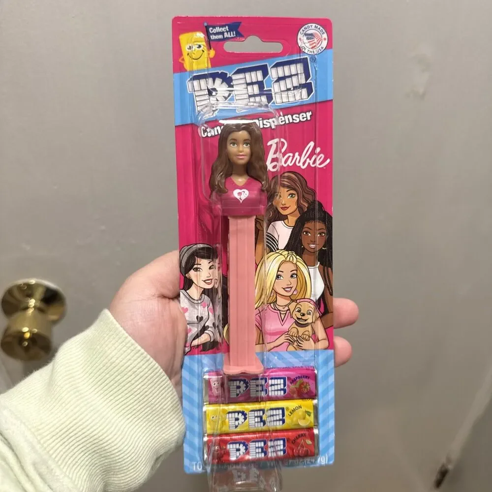 BARBIE Pez Dispensers‎ 2024 Lot Of 4 Blond/Black/brunet/purple Hair Barbie